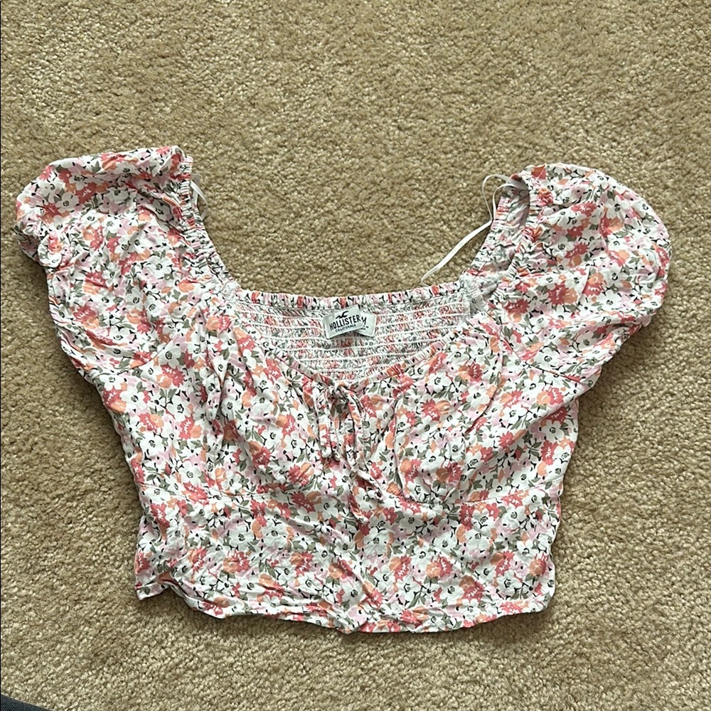 Hollister Women's Floral Pink Top